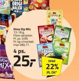 Fleggaard Kims Dip Mix, DKK 25 tilbud