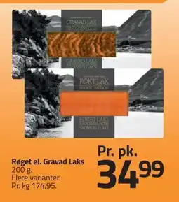 Fleggaard Røget el. Gravad Laks, DKK 34.99 tilbud