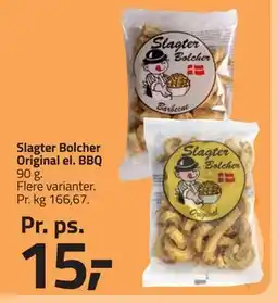 Fleggaard Slagter Bolcher Original el. BBQ, DKK 15 tilbud