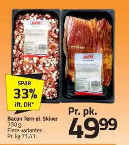 Fleggaard Bacon Tern el. Skiver, DKK 49.99 tilbud