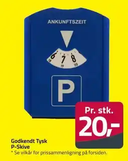 Fleggaard Godkendt Tysk P-Skive, DKK 20 tilbud