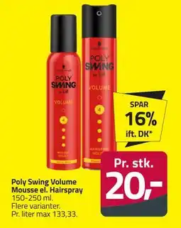 Fleggaard Poly Swing Volume Mousse el. Hairspray, DKK 20 tilbud