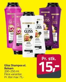 Fleggaard Gliss Shampoo el. Balsam, DKK 15 tilbud