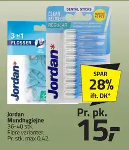 Fleggaard Jordan Mundhygiejne, DKK 15 tilbud