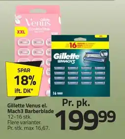 Fleggaard Gillette Venus el. Mach3 Barberblade, DKK 199.99 tilbud
