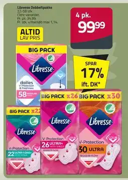 Fleggaard Libresse Dobbeltpakke, DKK 99.99 tilbud