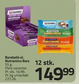 Fleggaard Barebells el. Nutramino Bars, DKK 149.99 tilbud