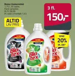 Fleggaard Biotex Vaskemiddel, DKK 150 tilbud