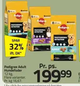 Fleggaard Pedigree Adult Hundefoder, DKK 199.99 tilbud