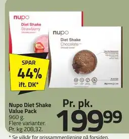 Fleggaard Nupo Diet Shake Value Pack, DKK 199.99 tilbud