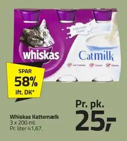 Fleggaard Whiskas Kattemælk, DKK 25 tilbud