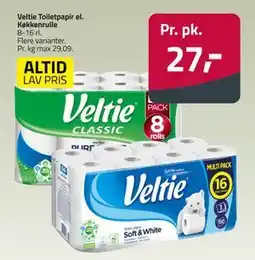 Fleggaard Veltie Toiletpapir el. Køkkenrulle, DKK 27 tilbud
