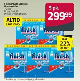 Fleggaard Finish Power Essential Opvasketabs, DKK 299.99 tilbud
