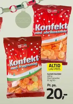 Fleggaard Carletti Konfekt, DKK 20 tilbud