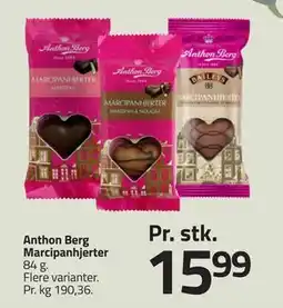 Fleggaard Anthon Berg Marcipanhjerter, DKK 15.99 tilbud