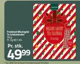 Fleggaard Fredsted Økologisk Te Julekalender, DKK 49.99 tilbud