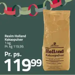 Fleggaard Rexim Holland Kakaopulver, DKK 119.99 tilbud
