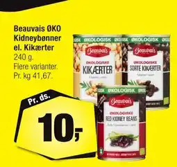 Calle Beauvais ØKO Kidneybønner el. Kikærter, DKK 10 tilbud