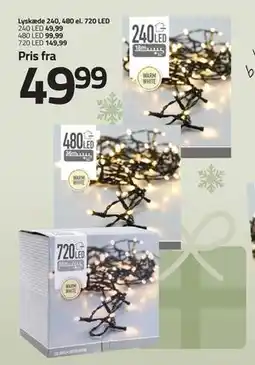 Fleggaard Lyskæde 240, 480 el. 720 LED tilbud
