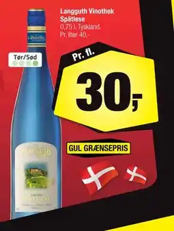 Calle Langguth Vinothek Spätlese, DKK 30 tilbud