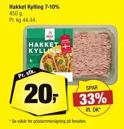 Calle Hakket Kylling 7-10%, DKK 20 tilbud