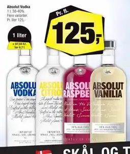 Calle Absolut Vodka, DKK 125 tilbud