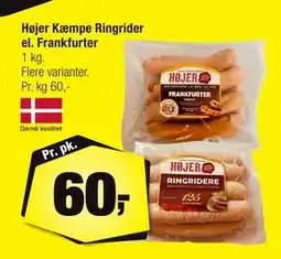 Calle Højer Kæmpe Ringrider el. Frankfurter, DKK 60 tilbud