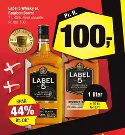 Calle Label 5 Whisky el. Bourbon Barrel, DKK 100 tilbud