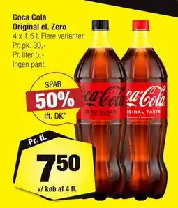 Calle Coca Cola Original el. Zero, DKK 7.5 tilbud