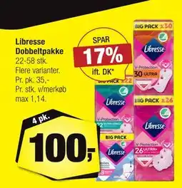 Calle Libresse Dobbeltpakke, DKK 100 tilbud