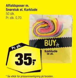 Calle Affaldsposer m. Snøreluk el. Karklude, DKK 35 tilbud