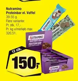 Calle Nutramino Proteinbar el. Vaffel, DKK 150 tilbud