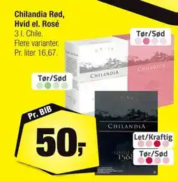 Calle Chilandia Rød, Hvid el. Rosé, DKK 50 tilbud