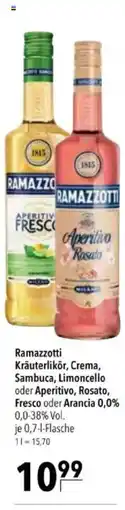 Citti Ramazzotti Kräuterlikör, Crema, Sambuca, Limoncello oder Aperitivo, Rosato, Fresco oder Arancia 0,0% tilbud