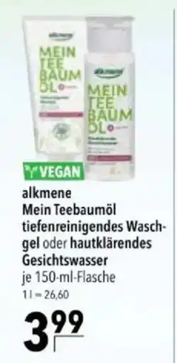 Citti Alkmene Mein Teebaumöl tiefenreinigendes Wasch- gel oder hautklärendes Gesichtswasser tilbud