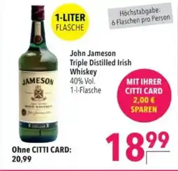 Citti John Jameson Triple Distilled Irish Whiskey tilbud