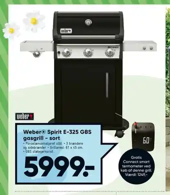 Bilka Weber® Spirit E-325 GBS gasgrill - sort tilbud