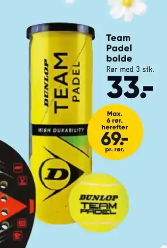 Bilka Team Padel bolde tilbud