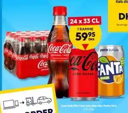BorderShop Coca Cola PET, Coca Cola Zero eller Fanta Zero, DKK 59.95 tilbud