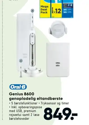Genius 8600 genopladelig eltandbørste