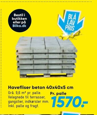 Havefliser beton 40x40x5 cm