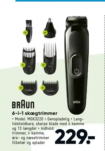 Bilka 6-i-1 skægtrimmer tilbud