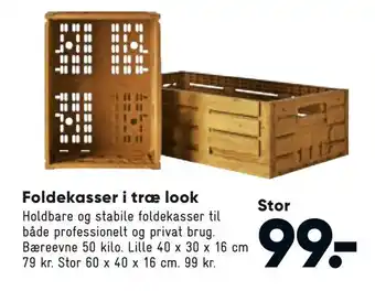 Bilka Foldekasser i træ look Stor tilbud