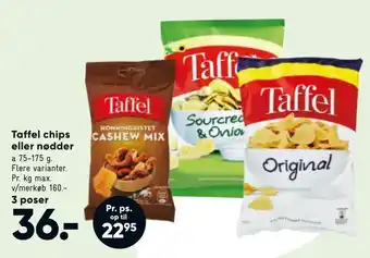 Bilka Taffel chips eller nødder tilbud