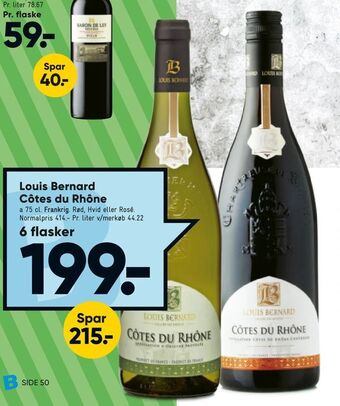 Bilka Louis Bernard Côtes du Rhône tilbud