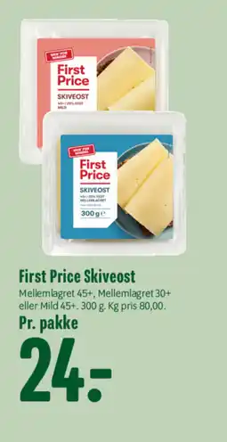 Min Købmand First Price Skiveost tilbud
