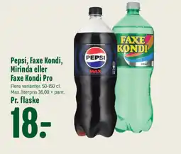 Min Købmand Pepsi, Faxe Kondi, Mirinda eller Faxe Kondi Pro tilbud