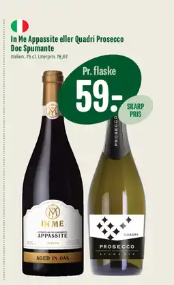 Min Købmand In Me Appassite eller Quadri Prosecco Doc Spumante tilbud