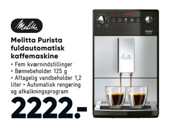 Bilka Melitta Purista fuldautomatisk kaffemaskine tilbud