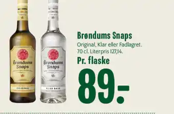 Min Købmand Brondums Snaps tilbud